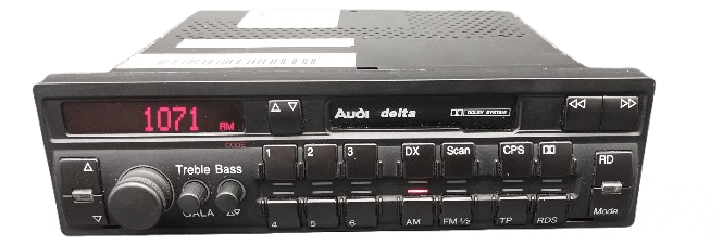 Naprawione radio BMW E53 po wymianie uszkodzonego wyświetlacza